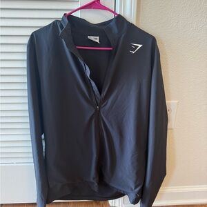 Gymshark Black Zip-Up Top